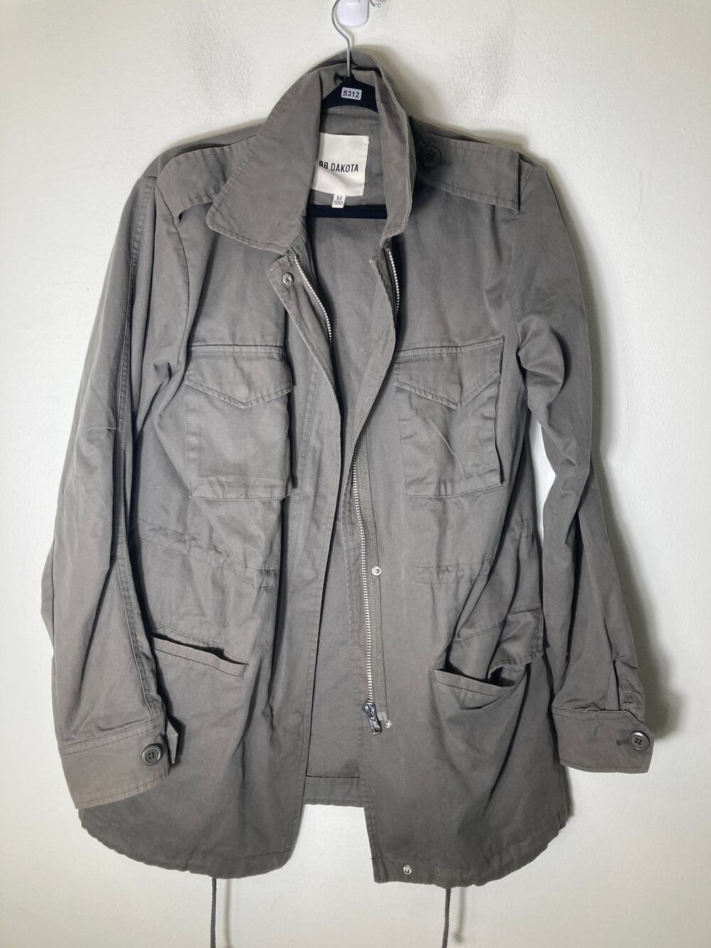 BB Dakota Olive Green Zip Up Jacket Sz M